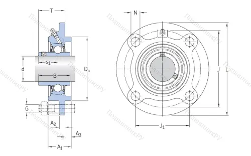 Подшипниковый узел FYC 40 TF в Барнауле