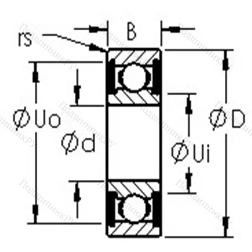 Подшипники шариковые радиальные однорядные 6019-2RS от производителя  AST Подшипники шариковые радиальные однорядные 6019-2RS от производителя  AST