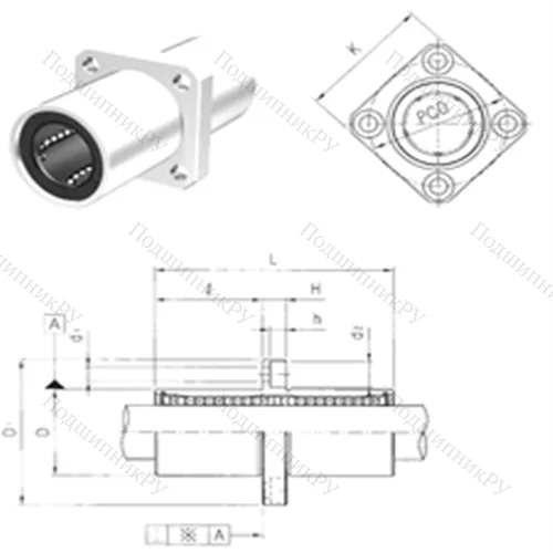 Подшипник шариковый линейный LMKM 6 от производителя  Samick