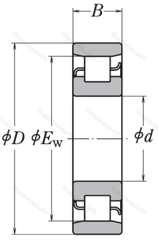 Роликовый цилиндрический подшипник N 307 W от производителя  NSK