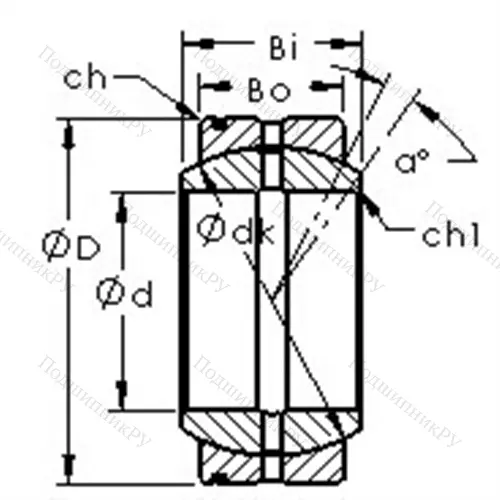 Подшипник скольжения сферический GE 150XS/K