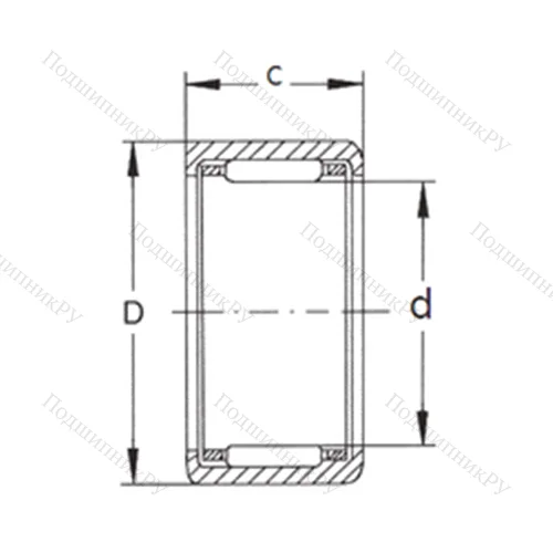 Подшипник игольчатый радиальный HK 1714