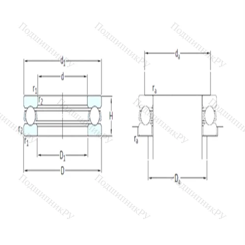 Подшипник шариковый упорный 51114 от производителя  SKF