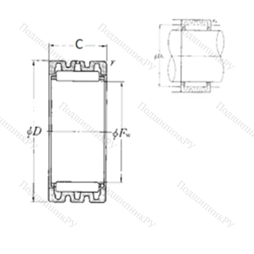Подшипник игольчатый радиальный RNA 4906S