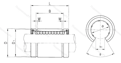 Подшипник LM 25 UU OP в Барнауле