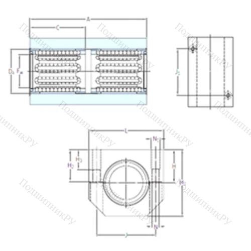 Подшипник шариковый линейный LTBR 12-2LS от производителя  SKF