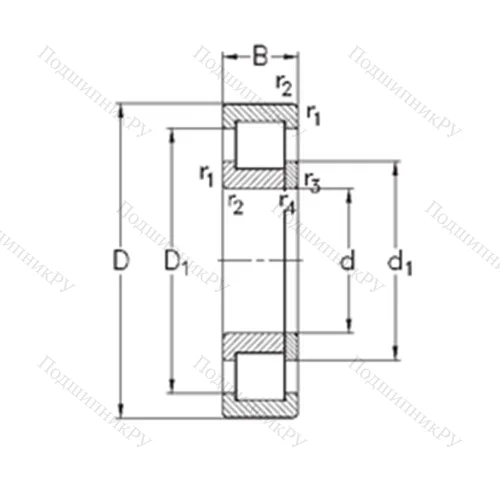 Подшипник роликовый радиальный NUP 2209-E-MPA