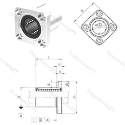 Подшипник шариковый линейный LMK 50 от производителя  Samick