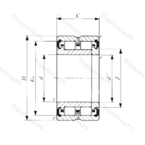 Подшипник роликовый радиальный TRU 13518860UU