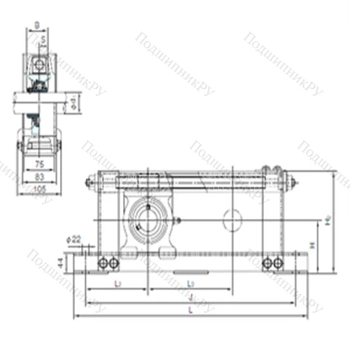 Подшипниковый узел шариковый радиальный UCTU 212+WU 600