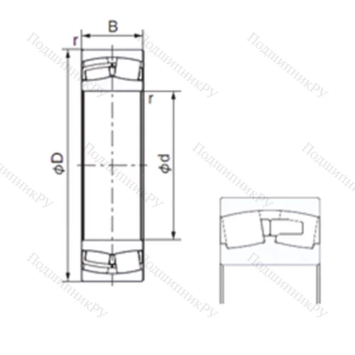 Подшипник роликовый радиальный 239/750E от производителя  NACHI Подшипник роликовый радиальный 239/750E от производителя  NACHI
