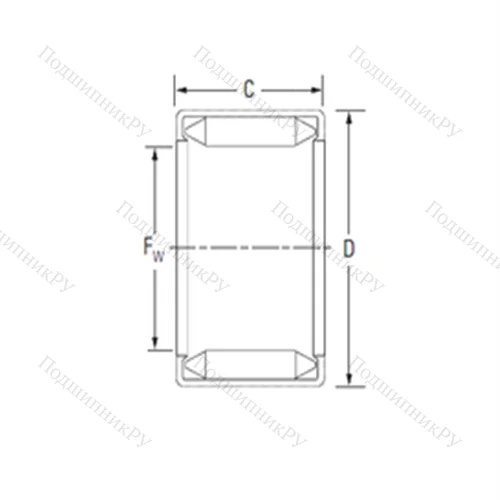Подшипник игольчатый радиальный BHT 2216