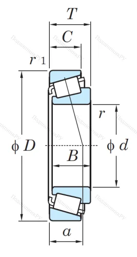 Конический роликовый подшипник 33014 JR от производителя  KOYO