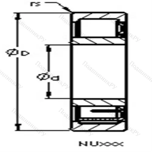 Подшипники роликовые радиальные с цилиндрическими роликами NU 2216 EM от производителя  AST