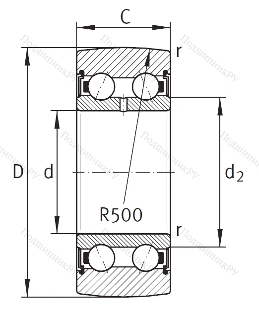 Подшипник LR 5200 X 2Z от производителя  INA