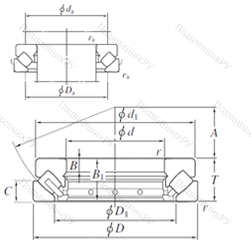 Подшипник роликовый упорно-радиальный 29322R