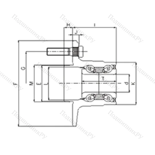 Подшипник шариковый радиально-упорный IJ 142007 от производителя  ILJIN