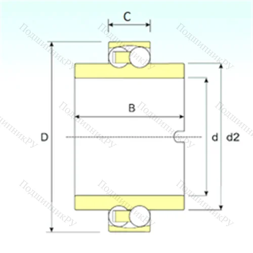 Подшипник шариковый радиальный самоцентрирующийся 11212 TN 9