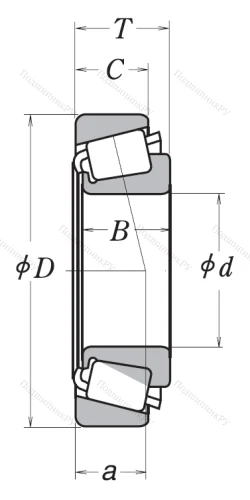 Конический роликовый подшипник HR 32010 XJ от производителя  NSK