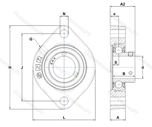 Подшипниковый узел USFD 204 CN в Барнауле