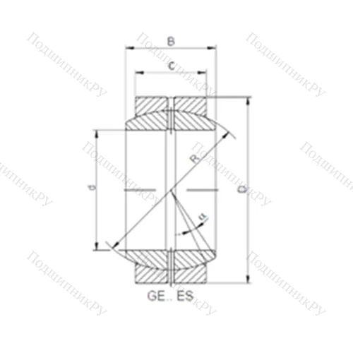 Подшипник скольжения сферический GE 110XDO-2RS от производителя  ISO Подшипник скольжения сферический GE 110XDO-2RS от производителя  ISO