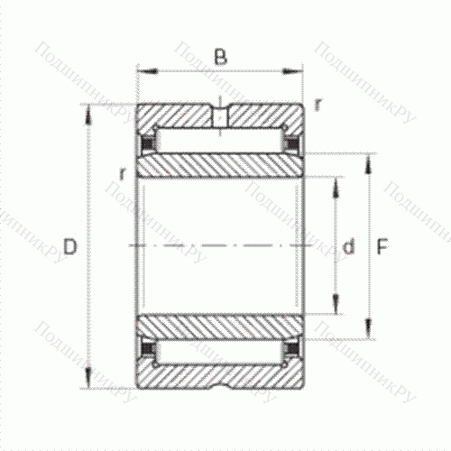 Подшипник роликовый игольчатый NA 4924 от производителя  INA Подшипник роликовый игольчатый NA 4924 от производителя  INA