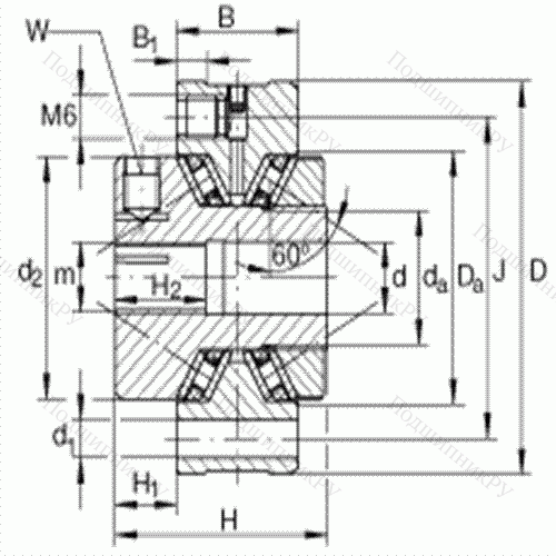 Роликоподшипник упорно-радиальный игольчатый ZAXFM 2575