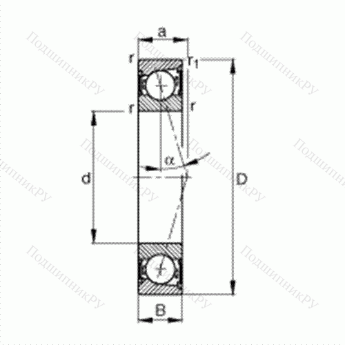 Подшипник шпиндельный B 7004-C-2RSD-T-P 4S от производителя  FAG Подшипник шпиндельный B 7004-C-2RSD-T-P 4S от производителя  FAG
