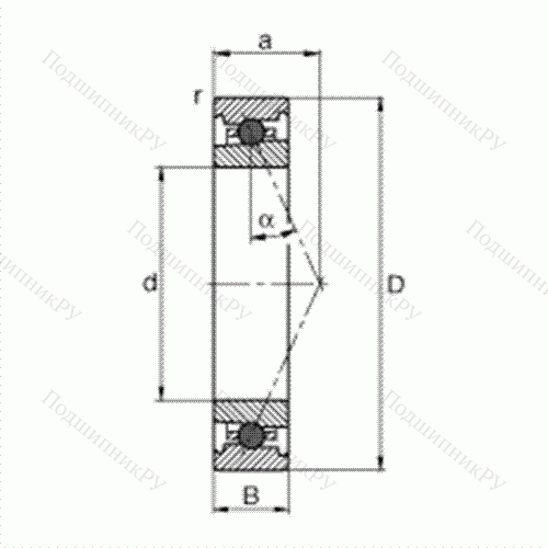 Подшипник шпиндельный HC 71915-E-T-P 4S от производителя  FAG Подшипник шпиндельный HC 71915-E-T-P 4S от производителя  FAG