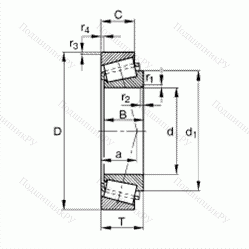 Подшипник роликовый конический 32306-A от производителя  FAG Подшипник роликовый конический 32306-A от производителя  FAG