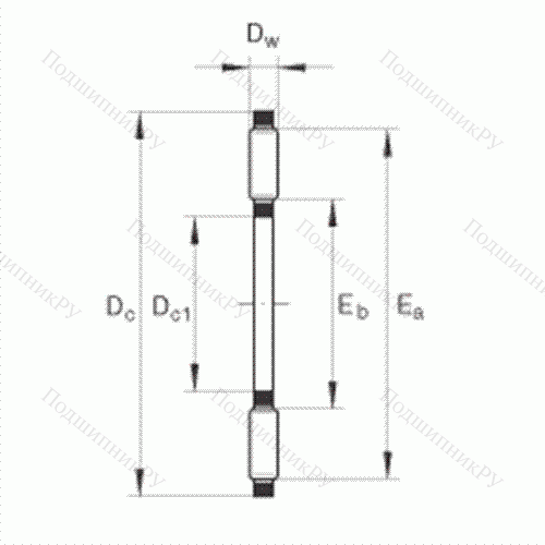 Подшипник роликовый упорный игольчатый AXK 90120